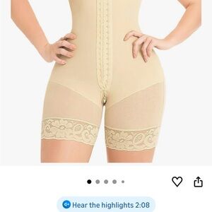 Women's Beige Shapewear Bodysuit Under suit Amazon brand Size 2XL